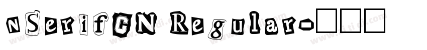 nSerifCN Regular字体转换